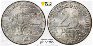 1921 Germany Rothenburg 25 Pfennig Notgeld PCGS MS63 Lot#G6807 Funck-453