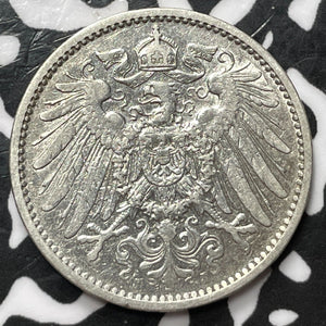 1901-J Germany 1 Mark Lot#D6751 Silver! Better Date, Old Cleaning