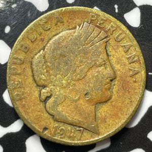 1947 Peru 10 Centavos Lot#M3801