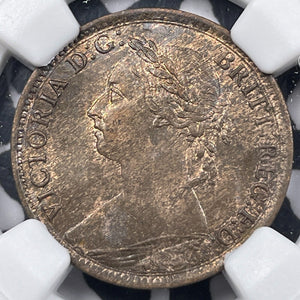 1884 Great Britain Farthing NGC MS62BN Lot#G6580 Nice UNC!