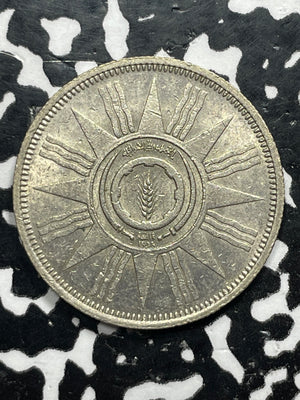 1959 Iraq 100 Fils Lot#M0251 Silver! Nice!