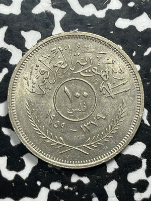 1959 Iraq 100 Fils Lot#M0251 Silver! Nice!