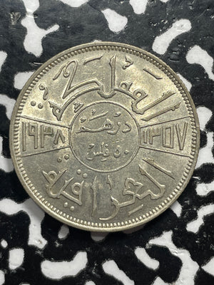 1938 Iraq 50 Fils Lot#M0259 Silver! Nice!