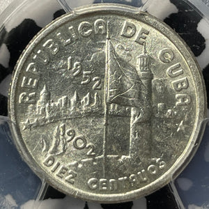 1952 Caribbean 10 Centavos PCGS MS63 Lot#G3793 Silver! Choice UNC!